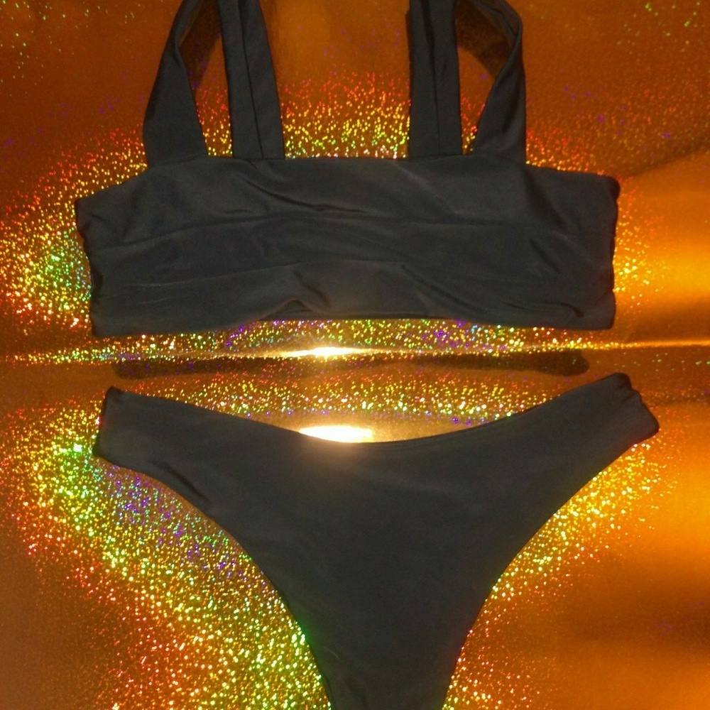 All black cute bikini